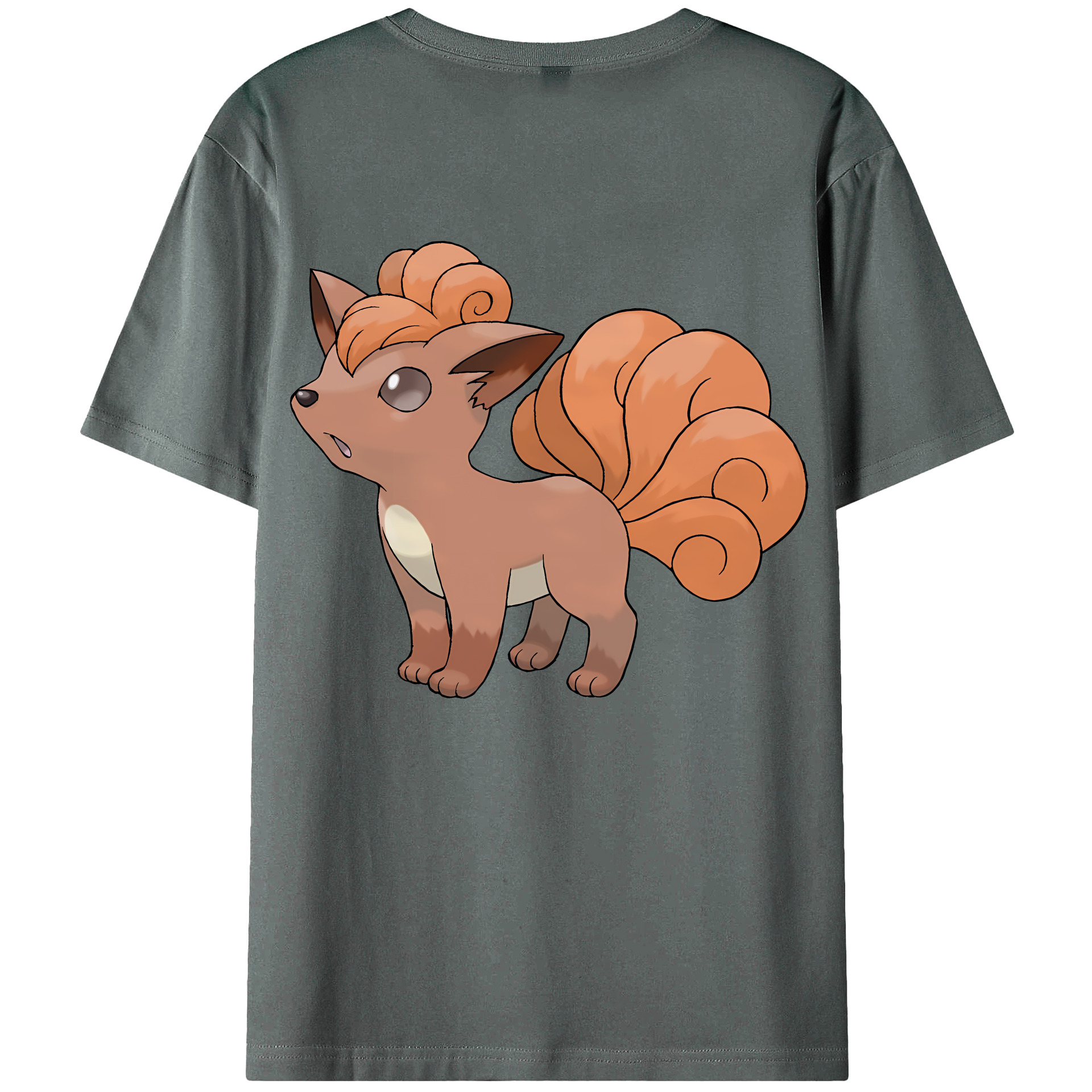 （画像用） ポケットモンスター Pokémon 綿100％ メンズ半袖Tシャツ（バックプリント） 通気性